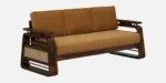 Aarav Solid Wood 3 Seater Sofa in Natural Teak Finish - Image 4