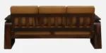 Aarav Solid Wood 3 Seater Sofa in Natural Teak Finish - Image 9