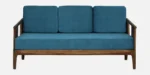 Aarohi Solid Wood 3 Seater Sofa with Wooden Armrests and Cushions - Image 6