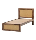 Alaric Solid Sheesham Wood Single Bed in Provincial Teak Finish - Image 4
