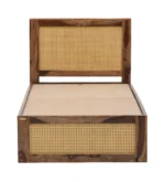 Alaric Solid Sheesham Wood Single Bed in Provincial Teak Finish - Image 5