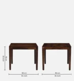 Alden Solid Wood Bar Table Set in Walnut Finish - Image 3