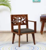 Alderwood Premium Heritage Style Solid Wood Accent Chair - Image 4