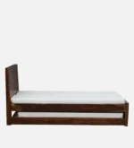 Aldric Solid Sheesham Wood Single Bed for Bedroom in Walnut Finish - Image 4