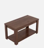 Alora Solid Sheesham Wood Contemporary Wooden Coffee Table for Modern Interiors - Image 7
