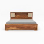 Alviera Solid Sheesham Wood Modern Wooden Bed with Spacious Storage - Image 4