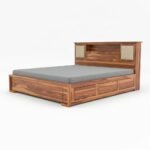 Alviera Solid Sheesham Wood Modern Wooden Bed with Spacious Storage - Image 5