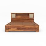 Alviera Solid Sheesham Wood Modern Wooden Bed with Spacious Storage - Image 6