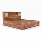 Alviera Solid Sheesham Wood Modern Wooden Bed with Spacious Storage - Image 7
