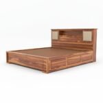 Alviera Solid Sheesham Wood Modern Wooden Bed with Spacious Storage - Image 9