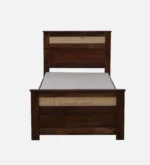 Arden Solid Sheesham Wood Single Bed with Wooden Headboard in Honey Oak Finish - Image 4