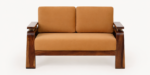 Arlington Kensington Premium Tufted Fabric Upholstered Wooden Two Seater Sofa - Image 4