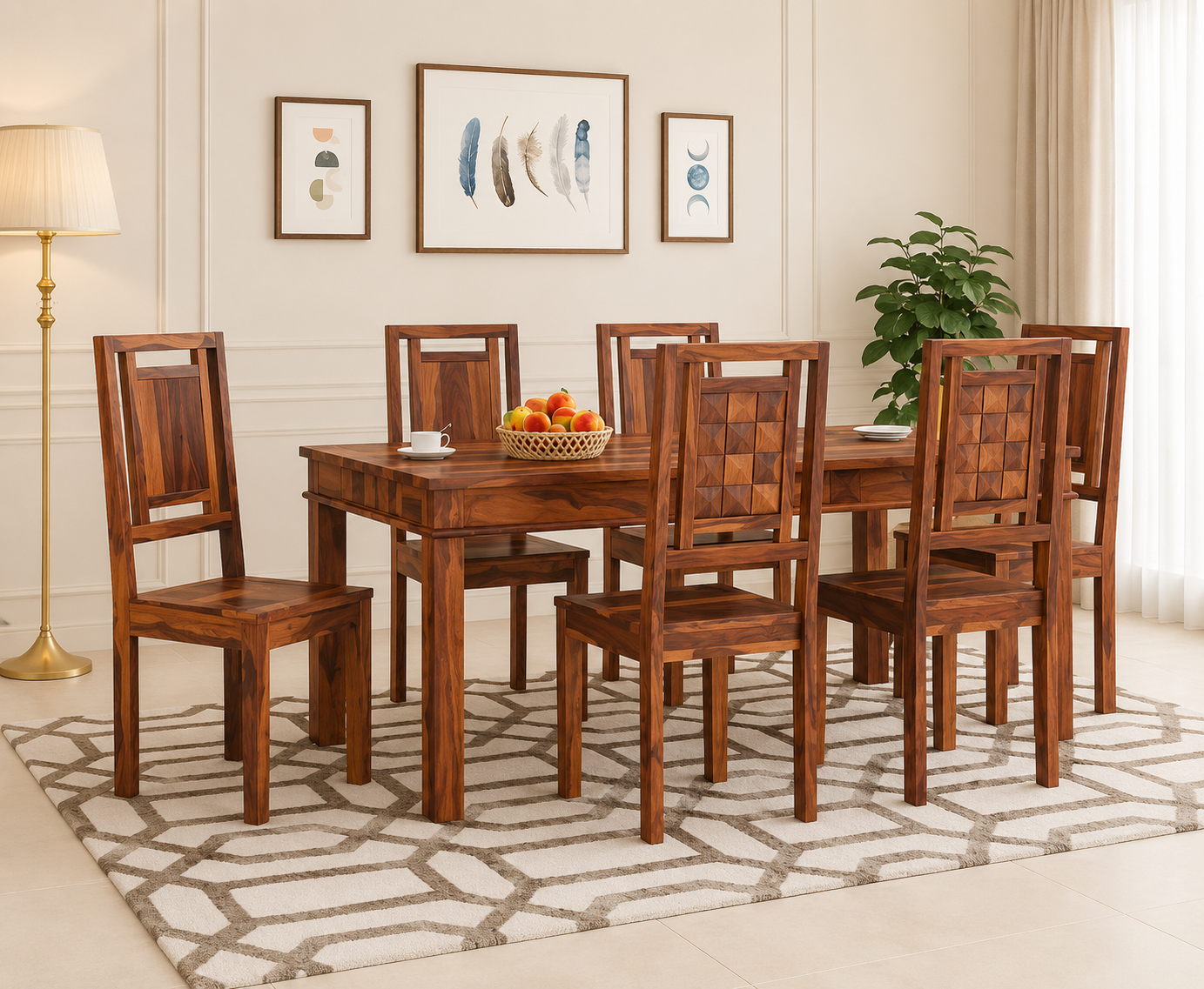 Arlo-Heritage-Solid-Sheesham-Wood-6-Seater-Dining-Set-1.png Import placeholder for 1306 - Image 1