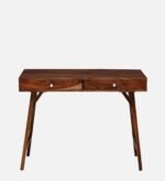 Ashton Solid Sheesham Wood Study Table with Natural Wooden Finish and Drawers - Image 6