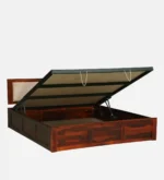 Aurelia Solid Sheesham Wood Contemporary Storage Bed for Modern Bedroom - Image 5