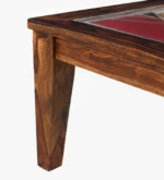 Aurelia Solid Sheesham Wood Luxury Wooden Coffee Table in Natural Wood Finish - Image 9