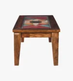 Aurelia Solid Sheesham Wood Luxury Wooden Coffee Table in Natural Wood Finish - Image 5