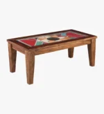 Aurelia Solid Sheesham Wood Luxury Wooden Coffee Table in Natural Wood Finish - Image 6