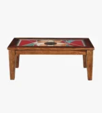 Aurelia Solid Sheesham Wood Luxury Wooden Coffee Table in Natural Wood Finish - Image 7
