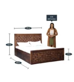 Aveline Solid Sheesham Wood Elegant Storage Bed for Luxury Bedroom Interiors - Image 3
