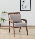 Avelora Solid Sheesham Wood Premium Arm Chair with Elegant Upholstered Seat