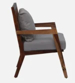 Avelora Solid Sheesham Wood Premium Arm Chair with Elegant Upholstered Seat - Image 7
