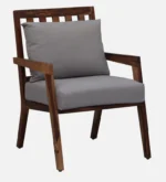 Avelora Solid Sheesham Wood Premium Arm Chair with Elegant Upholstered Seat - Image 5