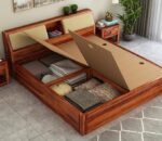 Avelora Solid Sheesham Wood Premium Storage Bed in Natural Finish - Image 3