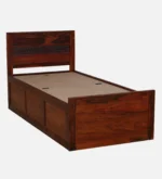 Averon Solid Sheesham Wood Single Bed with Headboard in Natural Teak Finish - Image 4