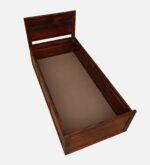 Averon Solid Sheesham Wood Single Bed with Headboard in Natural Teak Finish - Image 7