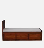 Averon Solid Sheesham Wood Single Bed with Headboard in Natural Teak Finish - Image 5