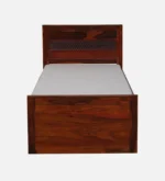 Averon Solid Sheesham Wood Single Bed with Headboard in Natural Teak Finish - Image 6