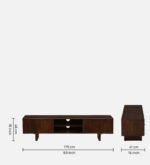 Avira Premium Sheesham Wood TV Console with Modern Storage Design - Image 2