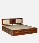 Avira Solid Sheesham Wood Elegant Bedroom Storage Bed with Timeless Design - Image 6