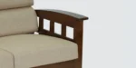 Avira Solid Wood 3 Seater Sofa with Soft Cushioned Seat and Backrest - Image 10