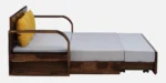 Avira Solid Wood Sofa Cum Bed with Soft Cushioned Seating and Backrest - Image 14