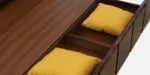 Avira Solid Wood Sofa Cum Bed with Soft Cushioned Seating and Backrest - Image 13