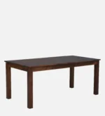 Benson Solid Sheesham Wood 8 Seater Dining Table with Fabric Upholstered Chairs in Provincial Teak Finish - Image 8