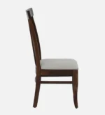 Benson Solid Sheesham Wood 8 Seater Dining Table with Fabric Upholstered Chairs in Provincial Teak Finish - Image 7