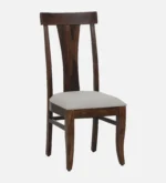 Benson Solid Sheesham Wood 8 Seater Dining Table with Fabric Upholstered Chairs in Provincial Teak Finish - Image 6