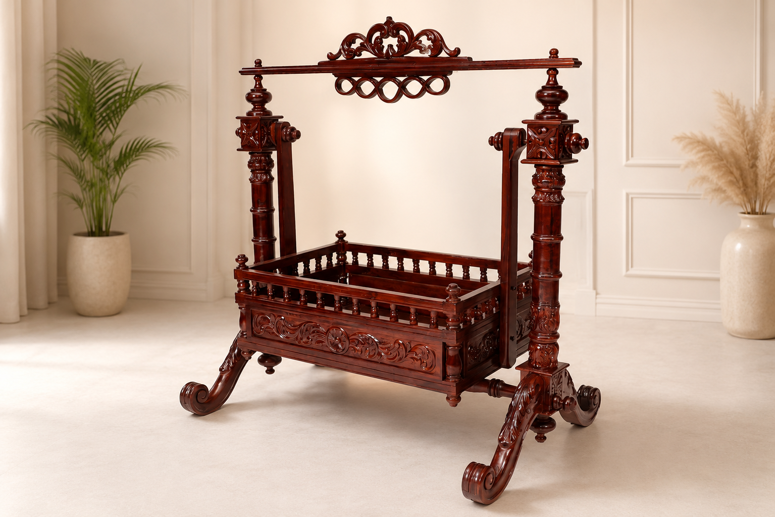Bravona-Premium-Wooden-Hanging-Swing-in-Provincial-Teak-Finish-2.png Import placeholder for 4359 - Image 1
