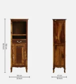 Briston Solid Sheesham Wood Multi Utility Cabinet in Teak Finish - Image 3