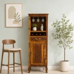 Briston Solid Sheesham Wood Multi Utility Cabinet in Teak Finish