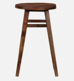 Brixon Designer Bar Stool with Footrest in Dark Walnut Finish - Image 6