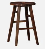 Brixon Designer Bar Stool with Footrest in Dark Walnut Finish - Image 7