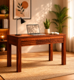 Carter Solid Sheesham Wood Study Table with Classic Handcrafted Design