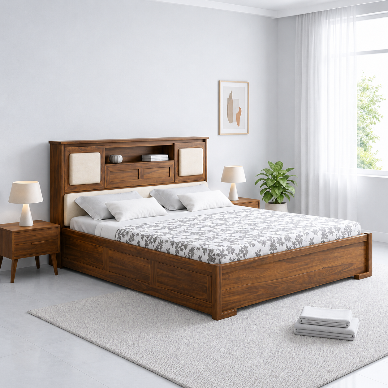 Cavira-Premium-Sheesham-Wood-Bed-with-Timeless-Design-in-Honey-Oak-Finish-1.png Import placeholder for 4588 - Image 1