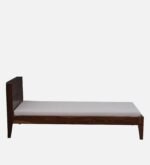 Cedar Solid Sheesham Wood Single Bed with Wooden Backrest in Rustic Teak Finish - Image 5