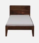 Cedar Solid Sheesham Wood Single Bed with Wooden Backrest in Rustic Teak Finish - Image 7