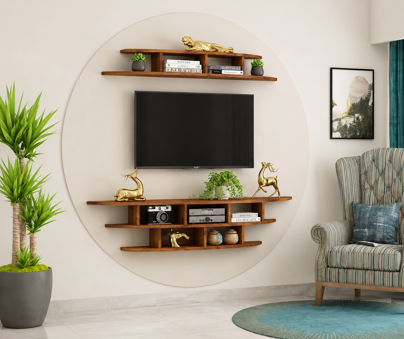 Cedar-Solid-Sheesham-Wood-TV-Unit-with-Open-Shelves-1.png Import placeholder for 1127 - Image 1